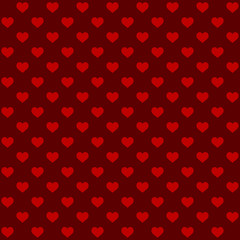 Seamless Retro Style Pattern with Hearts. Vector