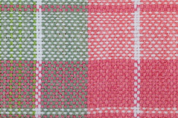 Close - up picnic tablecloth checkered pattern