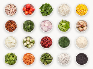 composite with many different varieties of ingredients © flydragon
