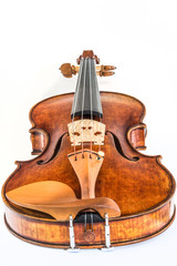 Obraz premium Antique violin isolated on the white background