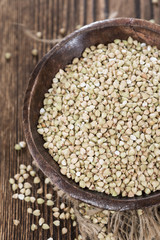 Buckwheat in a small bowl