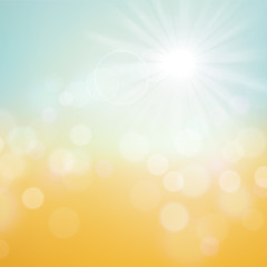 Naklejka premium Letnie wakacje tropikalnej plaży tło