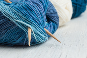 Natural wool knitting background