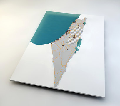 Cartina di Israele e territori palestinesi