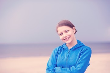 Teen girl on the beach