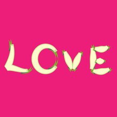 magic love text on a pink background