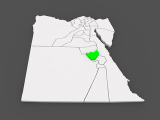 Map of Sohag. Egypt.