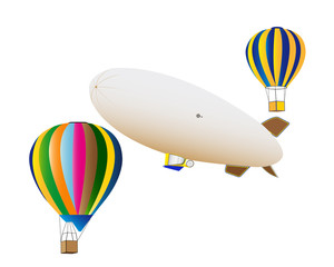 Fototapeta premium balloons and airship