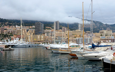 Monaco - Yachts in the port Hercules