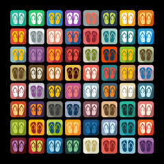 Flat design: slippers