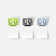 realistic design element: score board