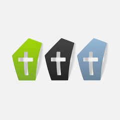 Fototapeta premium realistic design element: tombstone
