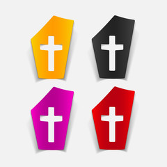 realistic design element: tombstone