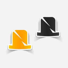 realistic design element: tombstone