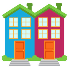 Cute and Colorful Isolated Vector Home