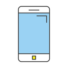 Vector Flat Line Design Concept Smartphone Icon