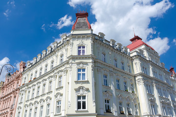 Fototapeta na wymiar Czech Republic. Karlovy Vary facade.