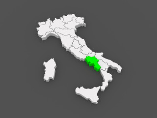 Map of Campaign. Italy.