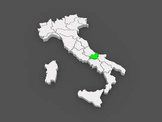 Map of Molise. Italy.