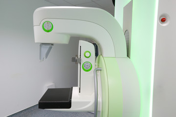 Mammography breast screening device in hospital laboratory.