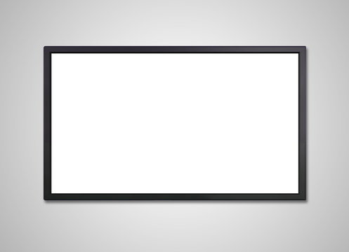 TV display white screen on wall
