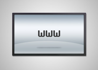 TV display with www icon