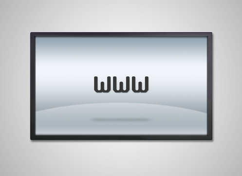 TV display with www icon