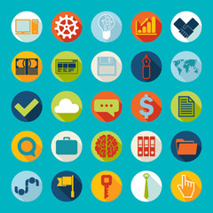 Set of flat icons