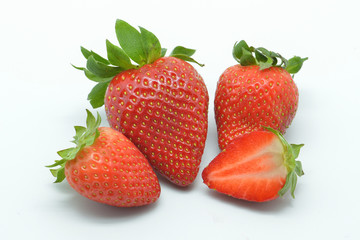 Raw healthy set strawberry's