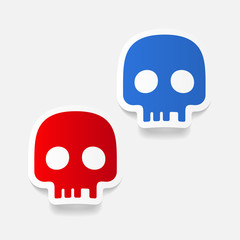 realistic design element: skull