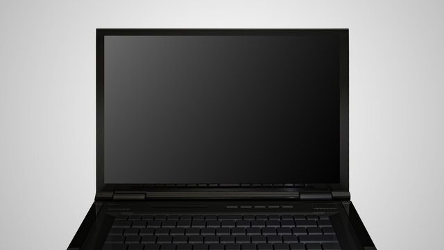 laptop monitor display with black screen