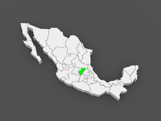 Obraz premium Map of Queretaro. Mexico.