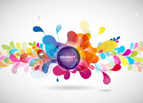 abstract colored background with circles.