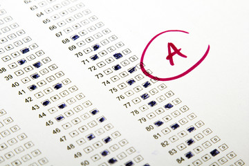 test results in school, selective focus