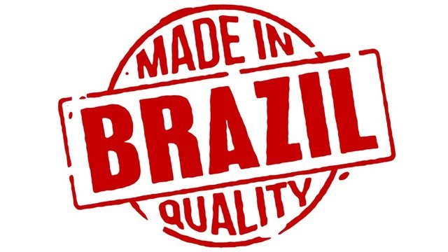 Red Rubber Stamp Made In Brazil