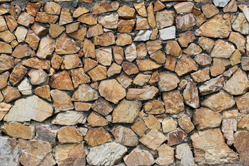 Brown stone wall.