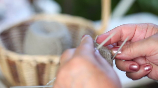 Knitting socks