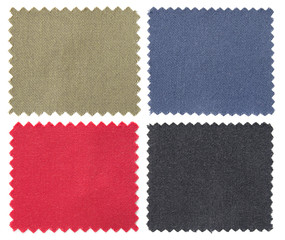 set of fabric swatch samples texture