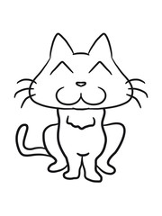 Süße Kleine Niedliche Comic Katze