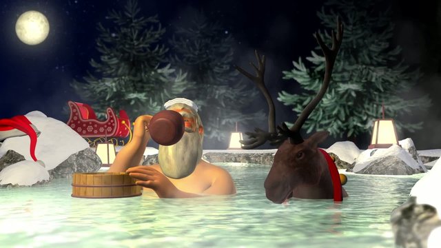 クリスマス温泉でほっこり