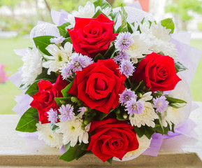 Bouquet of red roses