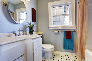 Simple bathroom interior