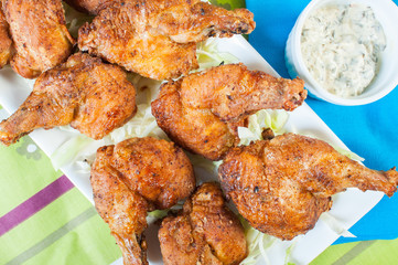 baked wings with sour cream sauce