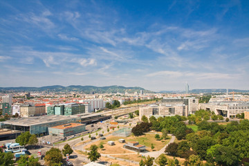 View of Vienna from the Ferris wheel in the Prater. Austria