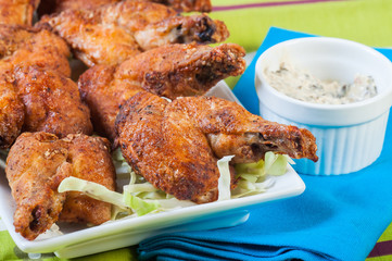 baked wings with sour cream sauce