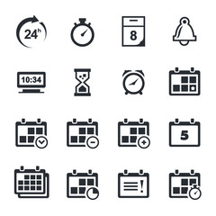 Time icons set