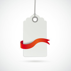 Price Sticker Red Banner Round Edges