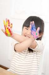 Painting little girl