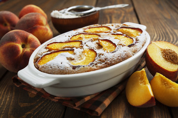 Pie with peaches