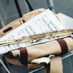 Flute with notes